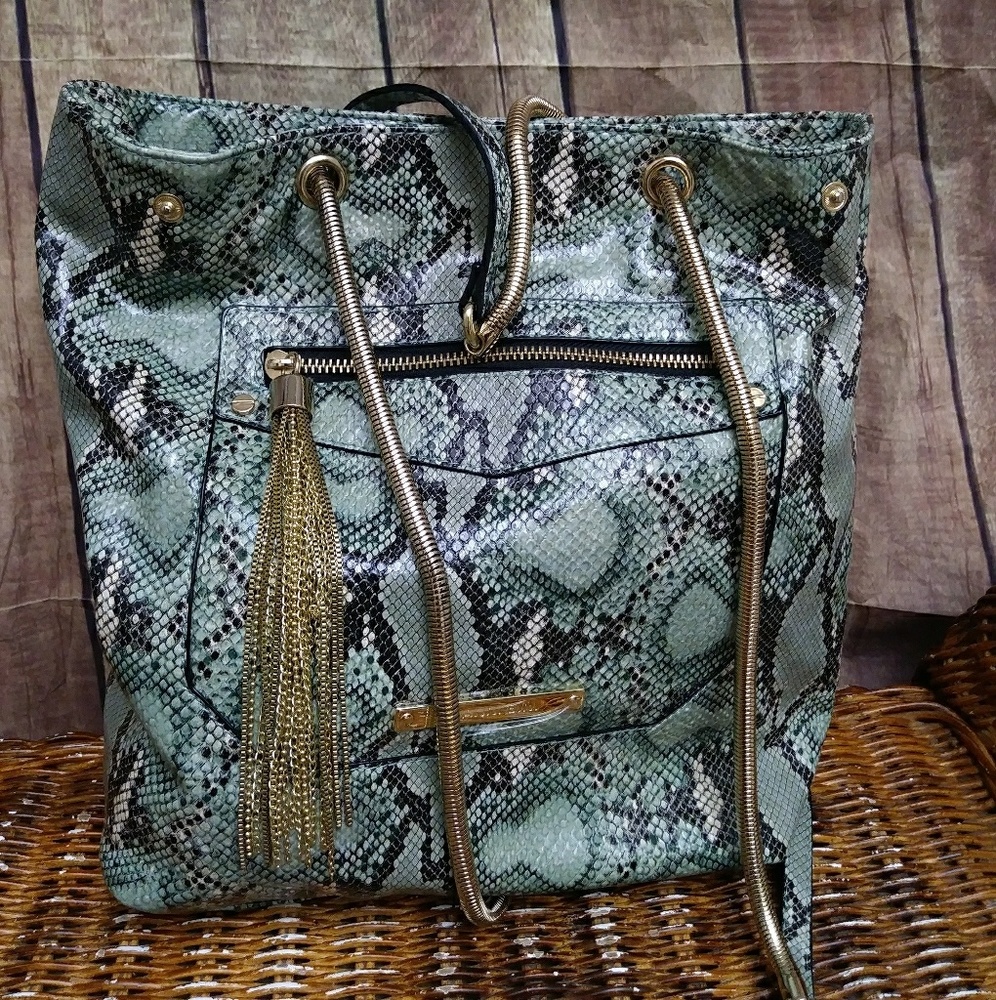 Gianni bini green snake print.